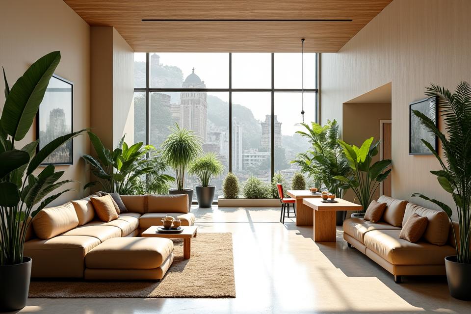 Interni dello studio Linea Architetto, un ambiente di lavoro collaborativo e ispirante, con elementi biophilici.